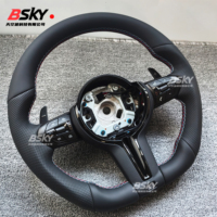 Volant sport en cuir pleine fleur personnalisé pour BMW F80 F82 F10 F12 F13 F15 F16 F20 F22 F30 F31 F32 F33 F36 M3 M4 E90 E92 E93