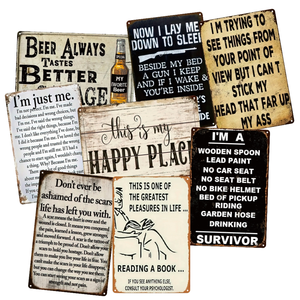 Poster Decorativo 'Just Me Happy Place' per Bar, Pub, Casa, Auto, Insegna Retrò Personalizzata in Metallo per Capodanno Cinese 20x30cm - Product Image 1