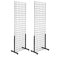 Panneaux muraux à grille Supports d'affichage muraux avec base en T Panneaux muraux à double grille latérale pour expositions d'artisanat d'art
