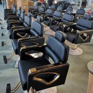 Nueva Silla de Barbero Ergonómica Reclinable de Cuero PU, Portátil, con Bomba Hidráulica, Reposapiés y Elevación Giratoria para Salón de Belleza o Estudio - Product Image 6