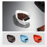 Mini balance à café numérique avec tasse graduée, précision 0,1g, 0,3g-1000g, rechargeable par Type-C, balance pour grains de café