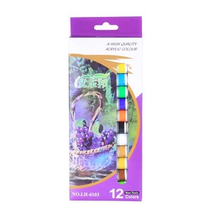 Vente chaude <span class=keywords><strong>peinture</strong></span> <span class=keywords><strong>acrylique</strong></span> 12ml ensemble <span class=keywords><strong>de</strong></span> <span class=keywords><strong>dessin</strong></span> pour les enfants comme cadeau <span class=keywords><strong>peinture</strong></span> d'art, peintures d'art pour <span class=keywords><strong>dessin</strong></span> - Product Image 1