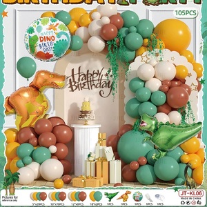 Kit de guirlande de ballons sur le thème de la <span class=keywords><strong>jungle</strong></span> et des dinosaures, ensemble de ballons en aluminium et en latex, fête d'<span class=keywords><strong>anniversaire</strong></span> sur le thème du safari pour garçons, vente en gros - Product Image 2