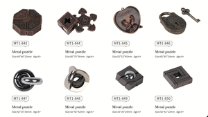 Vente flash : Jeu de puzzle en métal, <span class=keywords><strong>casse</strong></span>-tête, solutions - Product Image 6