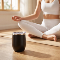 Offre Spéciale – Tasse à Café Isotherme à Double Paroi 360 ml, Verre à Vin Sans Pied, Prix Réduit pour Achat en Gros, Gobelet en Acier Inoxydable