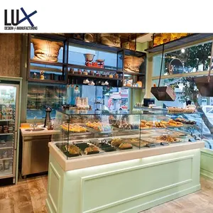 Lux Aangepaste Zoete Snoep Fruit Juice Bar Kiosk Teller Moderne Winkelcentrum Ijs Winkel Meubels