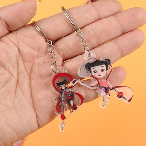 พวงกุญแจอะคริลิคนีจาเรืองแสงในที่มืด ของขวัญการ์ตูนน่ารักสำหรับเด็ก ตกแต่งกระเป๋าเป้ - Product Image 2