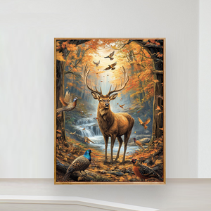 ชุดปักครอสติชรูปกวาง11.8X15.7in ฤดูใบไม้ร่วง/30X40CM ปักครอสติชแบบ11CT ด้วยตนเอง/14CT ปักลายปักแบบเต็มรูปแบบและความคิดสร้างสรรค์ - Product Image 3