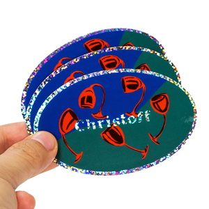 Tùy chỉnh in ấn chết cắt <span class=keywords><strong>Holographic</strong></span> Sticker long lanh dính Vinyl trang trí PVC Decal quảng cáo khuyến mại Vinyl đề can - Product Image 4