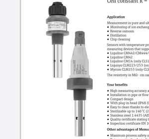 เครื่องวัดค่า pH อุตสาหกรรม E+H CLS15-A1M3A ของแท้ ขายดี OEM/ODM IP67 รับประกัน 1 ปี ความแม่นยำ 0.5pH โครงสร้างโลหะ มีสินค้าในสต็อก - Product Image 5