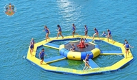 Parc aquatique gonflable en PVC Nova NVWG-0171 pour l'extérieur et trampoline flottant pour jeux de parc et équipement de lac