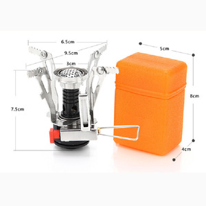 Estufa ultraligera para mochileros Quemador de gas portátil con encendido piezoeléctrico Soportes de <span class=keywords><strong>olla</strong></span> plegable para acampar Senderismo - Product Image 6