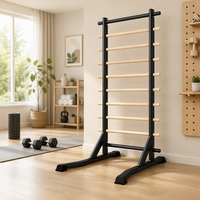 Barres de traction en chêne massif avec barres parallèles rembourrées, optionnelles, montables au mur, pour l'escalade en salle de sport, barres autoportantes, échelle suédoise