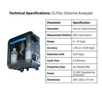 Analyseur de chlore résiduel en ligne haute précision CL17sc, conforme EPA, méthode DPD 8572700-CN, désinfection de l'eau, 5.0-40.0C