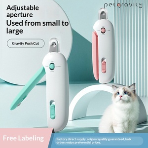 กรรไกรตัดเล็บแมวแบบมืออาชีพ พร้อมดีไซน์แบบกด ปรับขนาดรูกลมได้ ตัดได้อย่างปลอดภัย ไม่ทำให้แมวตาบอด เครื่องมือกรูมมิ่งสำหรับสัตว์เลี้ยง - Product Image 2