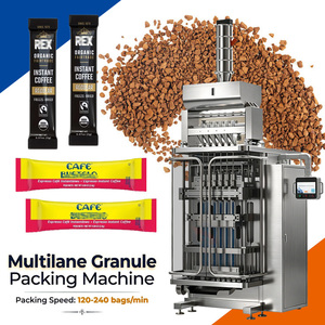 Máquina automática de envasado de café instantáneo <span class=keywords><strong>en</strong></span> sobres tipo stick, multicanal, para sobres de 10g con sellado trasero, máquina de envasado de café liofilizado - Product Image 1