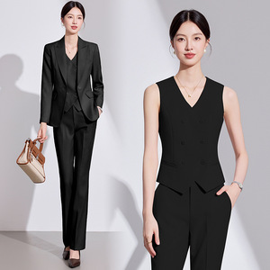 Women's Professional Three Piece Suit Set Spring Formal Polyester Anti Wrinkle - Product Image 2