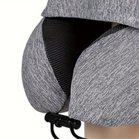 Oreiller gonflable de voiture portable personnalisable Mousse à mémoire de forme souple Conception à capuche en forme de U Pratique Confortable Voyage Cou Portable
