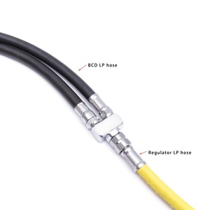 Diving regulator BCD tee adapter / manifold, 1 × 9/16-18 2A UNF to 2 × 3/8-24 UNF - Product Image 5