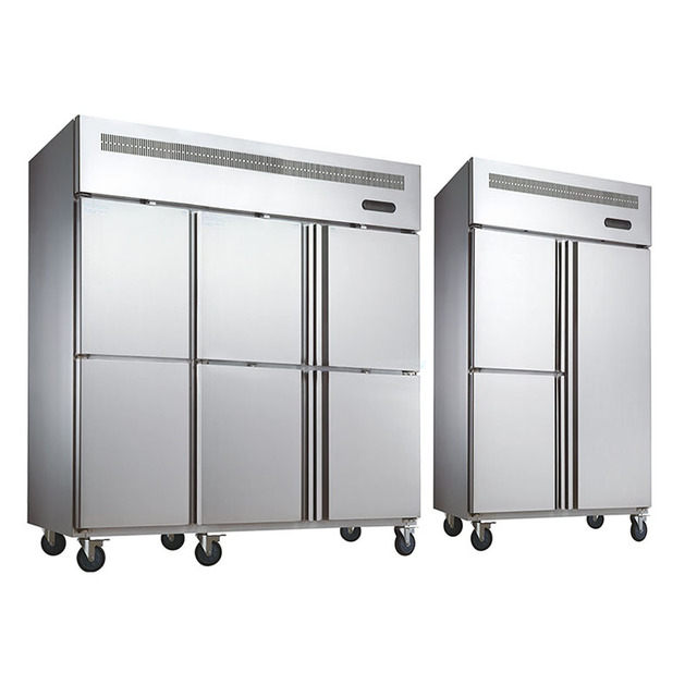 Factory Commercial Refrigeration Equipment Stainless Steel 1000L Upright Kitchen Freezer Refrigerator Fridge for Restaurant
