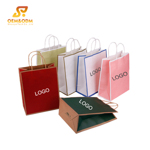 Shuoye Vente en gros Sacs en papier kraft écologiques Conception imprimée personnalisée pour la nourriture et l'emballage au détail de cadeaux Boîte et <span class=keywords><strong>sac</strong></span> avec logo - Product Image 1