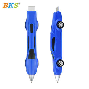 Stylo à bille fantaisie en plastique personnalisé BKS <span class=keywords><strong>2022</strong></span>, motif de voiture mignon en gel, dessin animé, course automobile, en vrac, encre noire, 14,2 cm - Product Image 3