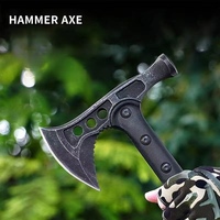 Haute qualité en Nylon fibre de verre poignée feu hache noir tactique chasse multi-fonction Camp hache couteau marteau hache