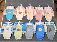 Ensemble Grenouillère Bébé Fille Coton Nouveau-né Manches Longues Design Corps Mignon Dessin Animé pour Bébés de 3 Mois en Stock