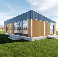 Rumah Kontainer Rakitan Prefab Modern Modular 2 Kamar Tidur Kamar Mandi Dapur Panel Sandwich Tahan Api