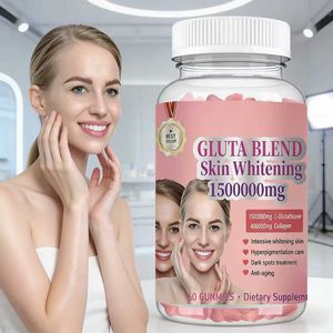 Hot verkopende producten <span class=keywords><strong>L</strong></span>-Gluta+Collageen Blend Gummies Huidverlichtende Gummy Candy Verbetert de huidvitaliteit & elasticiteit - Product Image 1