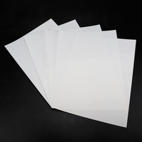Papel adhesivo A4 Yupo imprimible de inyección de tinta, respaldo transparente de vinilo, hoja adhesiva trasera transparente mate con respaldo de plástico transparente