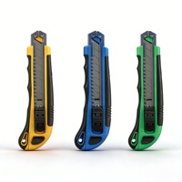 Couteaux utilitaires industriels professionnels 18mm couteau à gravité robuste 18mm couteau utilitaire avec 3 lames à clipser