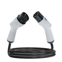 Chargeur de véhicule électrique Type 2 - Câble double prise Type 2 portable, station de charge AC monophasée/triphasée 16A/32A