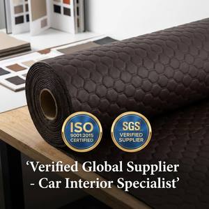 Cuero Sintético <span class=keywords><strong>de</strong></span> Poliuretano PU, Tela Sintética Acolchada Hexagonal Impermeable <span class=keywords><strong>para</strong></span> Tapetes <span class=keywords><strong>de</strong></span> Auto, Precio <span class=keywords><strong>de</strong></span> Fábrica al por Mayor - Product Image 6