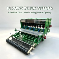Semoir à blé à 10 rangs avec 5 disques d'engrais pour la plantation agricole