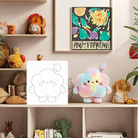 Peluche pieuvre réversible colorée, jouet en peluche doux rembourré de coton PP, lapin pour enfants, cadeau d'anniversaire
