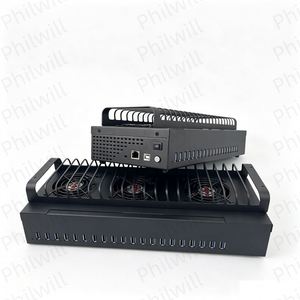 110V 220V Android iPhone Farm <b>HUB</b> Dock Station Box <b>Port</b> USB 3.0 OTG Ethernet ABS Material Unified Management Convenient Software - Product Image 5