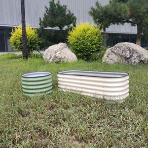 101-pvdf गैल्वेनाइज्ड गार्डन बेड धातु उठाया गया गार्डन बेड R-6.5FT सब्जियों के लिए आउटडोर प्लेटर बॉक्स - Product Image 4