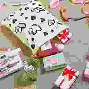 <b>Large</b> Heart-Printed Drawstring Cotton <b>Bag</b> for Handbag <b>Christmas</b> Wedding Present Canvas <b>Gift</b> <b>Bags</b> - Product Image 6