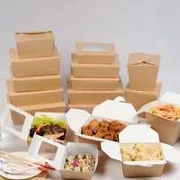 Papel recubierto reciclable al por mayor, contenedores de comida rápida, carpetas para llevar, pollo frito laminado mate/brillante desechable