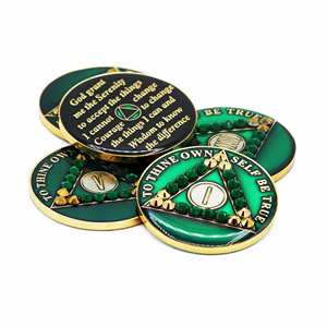 Özel 1-60 yıl AA madalyon siyah altın gümüş Alcoholics anonim <span class=keywords><strong>Metal</strong></span> sobricoin sikke kurtarma sikke - Product Image 4