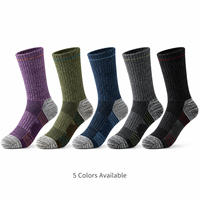 Chaussettes de randonnée professionnelles pour hommes en laine mérinos, épaisses, chaudes, pour le trekking en plein air, le ski, respirantes, anti-humidité, anti-odeurs