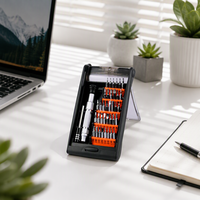 Kit de tournevis magnétique JAKEMY JM-8151 pour la réparation d'ordinateurs portables, de smartphones et de tablettes, 36 embouts, ouverture automatique du boîtier, poignée en aluminium