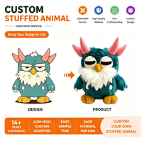 Boneka Burung Hantu Kartun Kustom OEM ODM Boneka Burung Hantu Bertanduk Lucu Desain Kustom Karakter Maskot Produsen Boneka Plush
