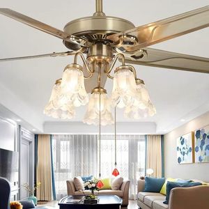 Hot Sale Creative Living Room <b>Fans</b> Lights Reto Flower Led <b>Ceiling</b> <b>Fan</b> with Light and Remote Control - Product Image 2