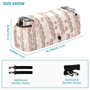 Bolsa Organizadora Multifuncional para Pañales y Cochecito, Diseño Hawaiano Personalizado con Flores de Puakenikeni, Superventas - Product Image 3