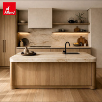Armoires de cuisine en chêne massif blanc, finition huile naturelle, style minimaliste, écologiques et personnalisées Alland pour une maison durable