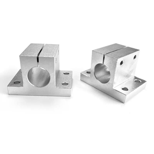 Pack Of 2 Aluminum Shaft <strong>Bracket</strong> Flange Connector <strong>Clamps</strong> Strut <strong>Clamps</strong> <strong>Brackets</strong> For Equipment Stands Side Mounting 10 12 15 16 20 - Product Image 1