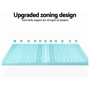 11 Khu Đôi Bộ Nhớ Bọt Nệm Topper 8Cm Dày Có Thể Tháo Rời Có Thể Giặt Màu Xanh Bìa Có Thể Gập Lại Giường Bảo Vệ Tre Mát Ngủ - Product Image 2