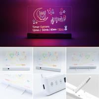 Tableau d'affichage LED en acrylique effaçable à sec, tactile et à intensité variable, bloc-notes lumineux décoratif de bureau